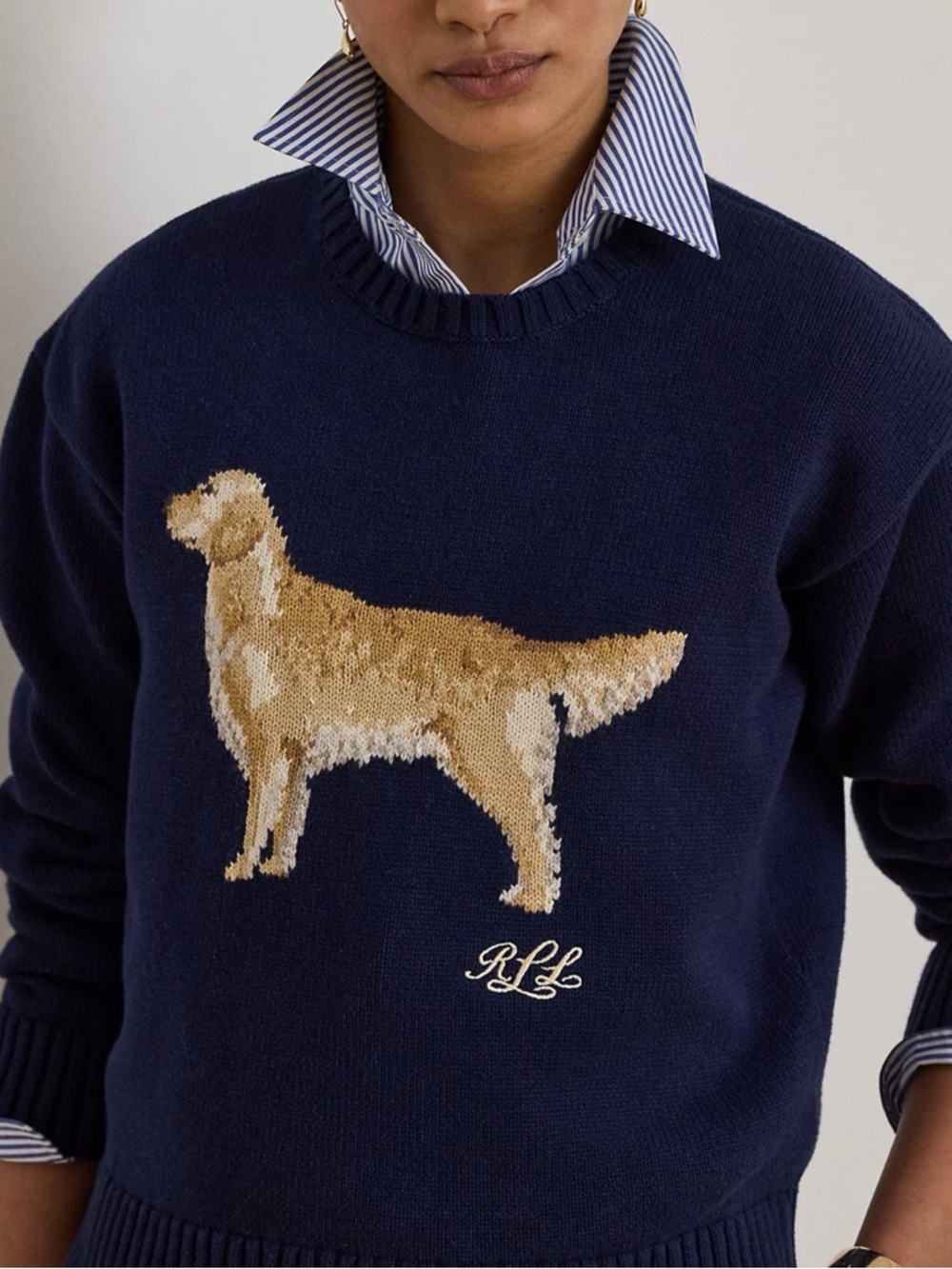 Lauren Ralph Lauren Cotton Dog Sweater - Picture 6 of 11